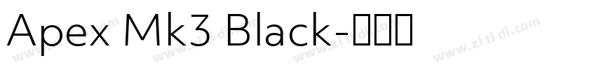 Apex Mk3 Black字体转换